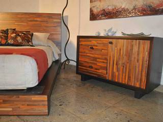 Recamara Reciclato Nogal, Semillero Muebles Semillero Muebles Moderne Schlafzimmer Holz Holznachbildung