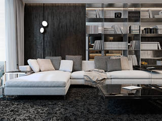 KIEV APARTMENT, Виталий Юров Виталий Юров Minimalist living room