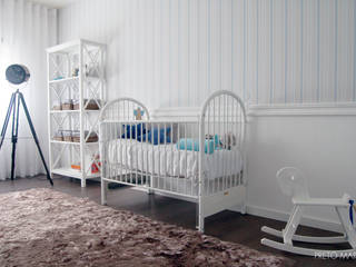 Baby Boy, Preto Marfim Preto Marfim Dormitorios infantiles modernos: