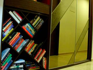 Residence at Raheja, Powai, JRarchitects JRarchitects Asian style corridor, hallway & stairs