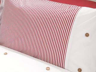 Parure Hourbour en coton avec taie(s) d'oreiller - Linge de lit, King of Cotton France King of Cotton France Kamar Tidur Modern Katun Red