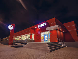 Habib's Bancários, Martins Lucena Arquitetos Martins Lucena Arquitetos บ้านและที่อยู่อาศัย