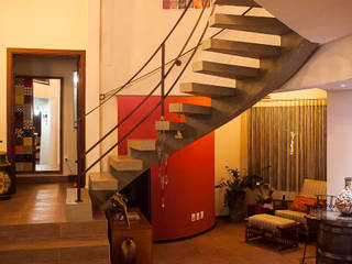 Casa aconchegante, Barbara Fantelli arquitetura e interiores Barbara Fantelli arquitetura e interiores Rustic style corridor, hallway & stairs