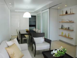 Apartamento MC, Martins Lucena Arquitetos Martins Lucena Arquitetos ห้องนั่งเล่น