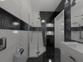 Czarno- biała łazienka, Katarzyna Wnęk Katarzyna Wnęk Modern bathroom White