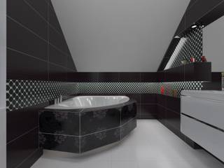 Łazienka z mozaiką, Katarzyna Wnęk Katarzyna Wnęk Modern bathroom