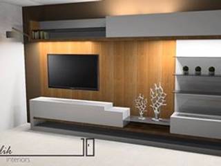 modern tv ünite tasarımı, cyprus interiors cyprus interiors Modern living room Wood White