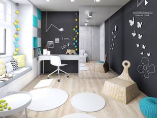 Pokój 7-latki w innym wydaniu , Architekt wnętrz Klaudia Pniak Architekt wnętrz Klaudia Pniak Moderne Kinderzimmer