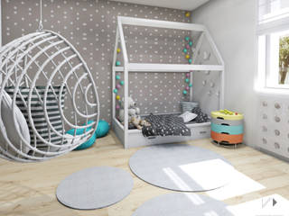 Pokój 2-latki, Architekt wnętrz Klaudia Pniak Architekt wnętrz Klaudia Pniak Dormitorios infantiles modernos: