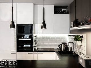 REALIZACJA TARCHOMIN, Warszawa, AS-MEB AS-MEB Scandinavian style kitchen MDF