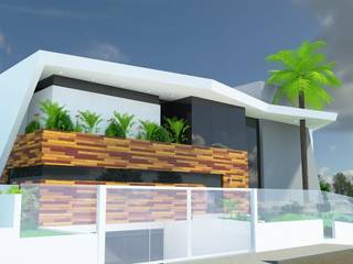 Residência Aventador, ANNA MAYA ARQUITETURA E ARTE ANNA MAYA ARQUITETURA E ARTE 房子 玻璃