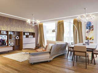 Four room apartment “Vero” in Frankfurt am Main, Hessen, Germany., Insight Vision GmbH Insight Vision GmbH Modern living room