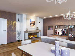 Four room apartment “Vero” in Frankfurt am Main, Hessen, Germany., Insight Vision GmbH Insight Vision GmbH Livings de estilo moderno