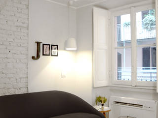 The Studio. (Design in 15mq ), Moodern Moodern Scandinavian style living room