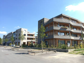 Holzbausiedlung Oberfeld, Planwerkstatt Architekten Planwerkstatt Architekten Casas minimalistas