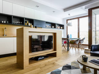 Salas de estar industriais por Anna Maria Sokołowska Architektura Wnętrz Industrial