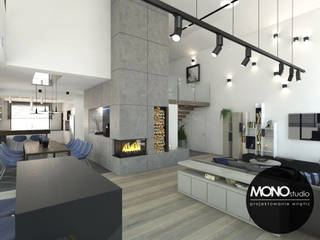 Nowoczesny dom , MONOstudio MONOstudio ห้องนั่งเล่น ไม้ผสมพลาสติก