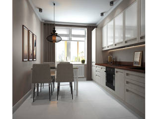 Квартира в современном стиле для девушки., Альбина Романова Альбина Романова Кухня в стиле минимализм