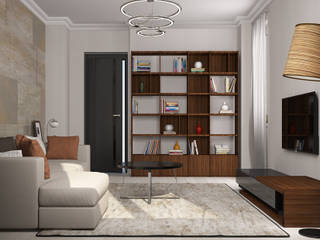 Квартира в современном стиле для девушки., Альбина Романова Альбина Романова Minimalist living room Beige