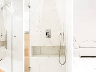 Casas de banho modernas por Anna Maria Sokołowska Architektura Wnętrz Moderno