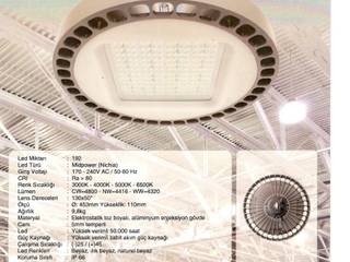 YENİ ÜRÜNLERİMİZ CIRCLE HIGH BAY, SIRUS L, BAYTAŞ LIGHTING PROJECT CONTRACT MANUFACTURING INDUSTRY LTD. INC.CO. BAYTAŞ LIGHTING PROJECT CONTRACT MANUFACTURING INDUSTRY LTD. INC.CO. Garajes modernos Hierro/Acero