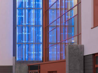 Kunst am Bau · Gymnasium Maxdorf, Glasgestaltung in der Architektur Glasgestaltung in der Architektur Casas de estilo ecléctico