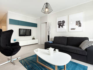 Salas de estar minimalistas por Anna Maria Sokołowska Architektura Wnętrz Minimalista