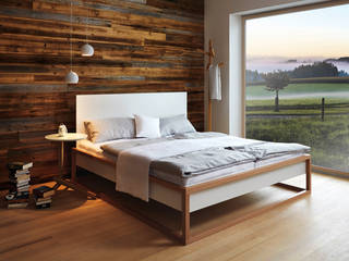 Bett NANNA (ital.: das Schlafen), Pühringer GmbH, Möbellinie Pühringer GmbH, Möbellinie Minimalist bedroom Wood Wood effect