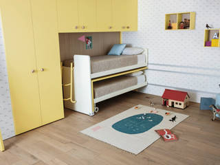 NIDI MOOVING: idee salvaspazio room #3, Nidi Nidi Modern style bedroom Yellow