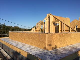 Porthleven Timber Frame Project Summer 2015, Building With Frames Building With Frames Modern Evler Ahşap Ahşap rengi