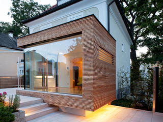 Umbau und Anbau für ein Haus in Salzburg, aichberger architektur ZT aichberger architektur ZT Patios Wood Wood effect