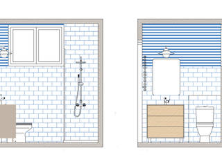 Reforma de baño en Donostia / San Sebastián, Apal Estudio Apal Estudio Skandinavische Badezimmer Weiß