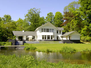 Luxe villa in Velp, Van Hoogevest Architecten Van Hoogevest Architecten Nowoczesny ogród