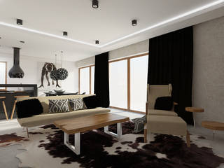 SPACE WHICH IS NOT AFRAID OF THE DARK COLOR , Creoline Creoline Living room