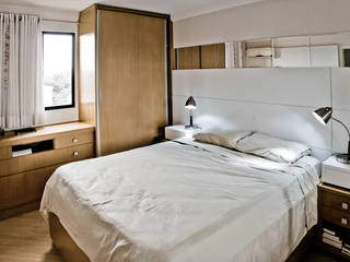 K&R.R - 2012 - Projeto de Interiores, Kali Arquitetura Kali Arquitetura Modern style bedroom Wood Wood effect