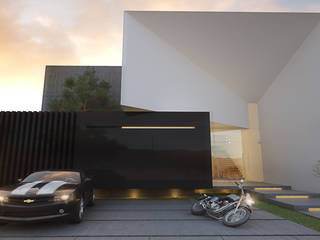 Casa 345, 21arquitectos 21arquitectos ミニマルな 家 ガラス