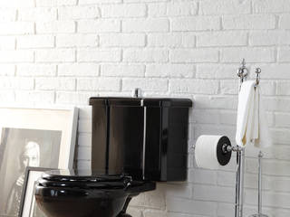 wc monobloc ceramica nera serie Provence'900 by BLEU PROVENCE, bleu provence bleu provence 클래식스타일 욕실