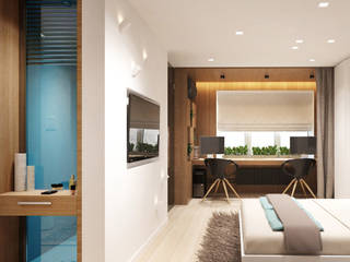 многофункциональные 33 кв.м, Y.F.architects Y.F.architects Minimalist living room