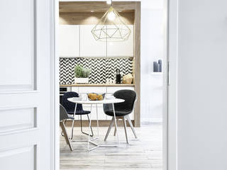MIESZKANIE POKAZOWE NA OŁTASZYNIE, Q2Design Q2Design Skandinavische Wohnzimmer