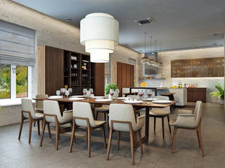 Кухня-студия, Rash_studio Rash_studio Modern kitchen