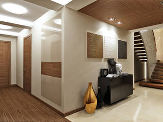 Пентхаус, Rash_studio Rash_studio Modern Corridor, Hallway and Staircase