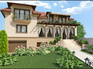 Реконструкция дома , Rash_studio Rash_studio Balcon, Veranda & Terrasse méditerranéens