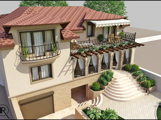 Реконструкция дома , Rash_studio Rash_studio Balcone, Veranda & Terrazza in stile mediterraneo