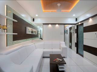 INTERIOR DESIGNERS IN KHARGHAR, DELECON DESIGN COMPANY DELECON DESIGN COMPANY Modern Living Room Plywood