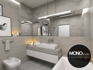 Surowe materiały w ciepłym wnętrzu, MONOstudio MONOstudio حمام صناعة الفخار