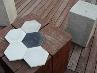 hexagon, dcrete dcrete Murs & Sols modernes Tuiles Carrelage