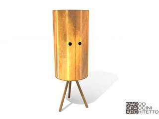 Piotto, Marco Braccini Architetto Marco Braccini Architetto Living roomCupboards & sideboards Metal Amber/Gold