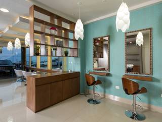 Catalina Beauty Parlor, LGZ Taller de arquitectura LGZ Taller de arquitectura Ruang Komersial Kertas Turquoise