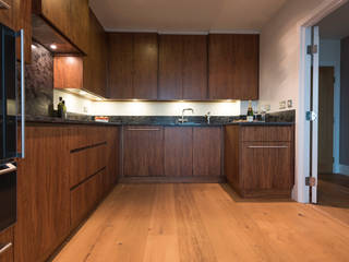 American Black Walnut Vauxhall Kitchen designed and made by Tim Wood, Tim Wood Limited Tim Wood Limited Kitchen Wood Wood effect