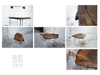 Stolik Kawowy Z Litego Dębu, ReNowe Art ReNowe Art Scandinavian style living room Wood Wood effect